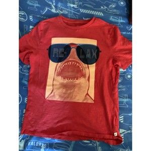 Gap Boys Relax Cute Shark Summer Short-sleeved T-shirt Size : XL Husky